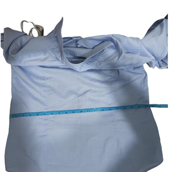 Valentino Roma 16 1/2 Long Sleeve Blue Button Down Shirt - Picture 8 of 9